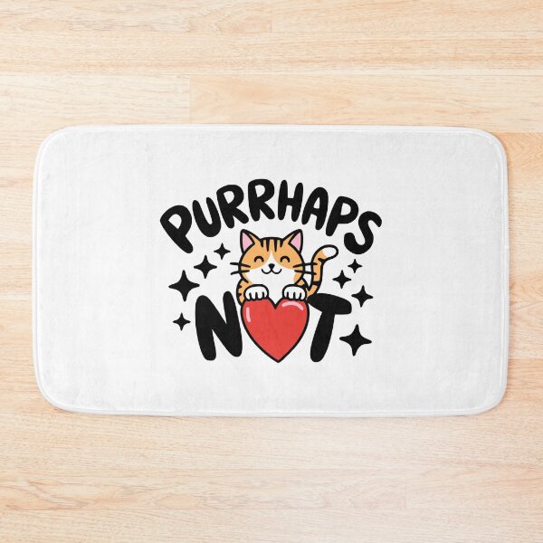 Item preview, Purrhaps Not! Cute Purring Cat Pun designed and sold by PMCreative.