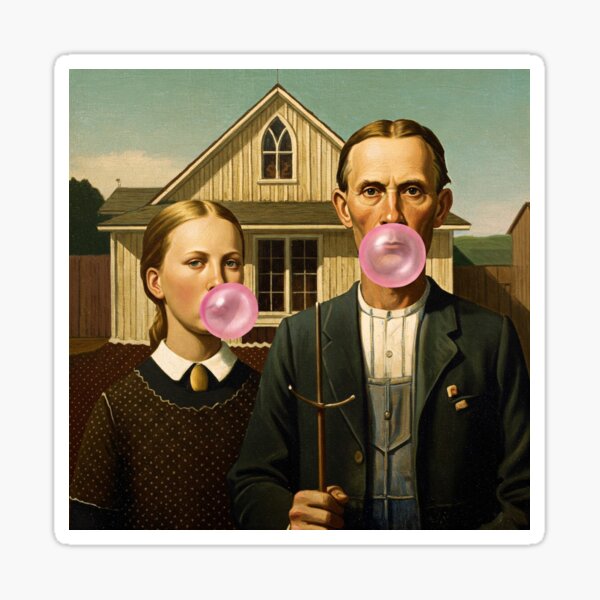 Item preview, American Gothic by Grant Wood bubble gum designed and sold by Ceremonials-.