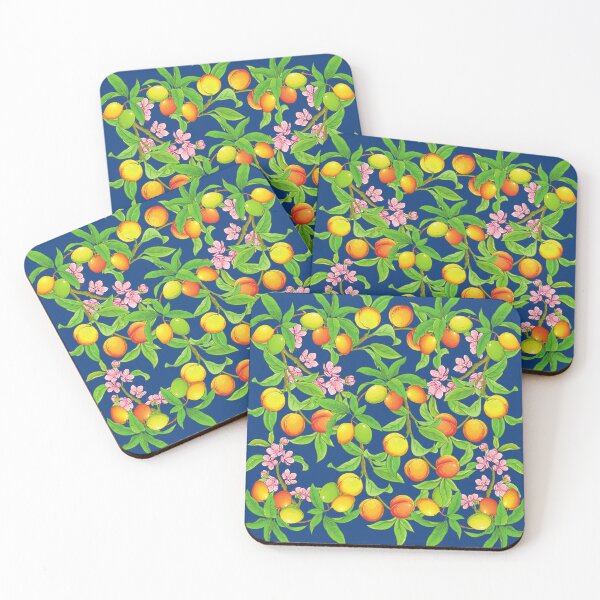 Item preview, Vibrant Peach & Blossom Botanical Pattern designed and sold by Zakrytos ★★★★★.