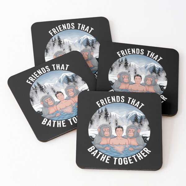 Item preview, Friends That Bathe Together - Macaque Monkeys In Hot Springs designed and sold by SubtleSplit.