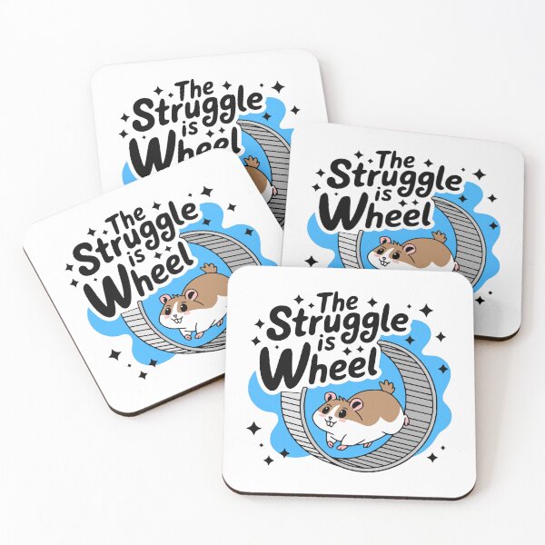 Item preview, The Struggle Is Wheel! Funny Hamster Wheel Pun designed and sold by PMCreative.