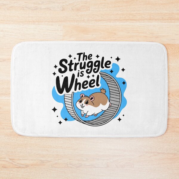 Item preview, The Struggle Is Wheel! Funny Hamster Wheel Pun designed and sold by PMCreative.