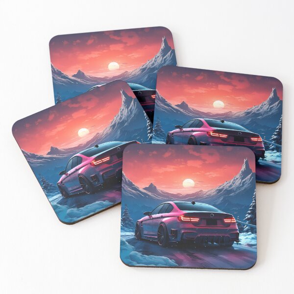 Item preview, Sports Sedan & Stunning Sunset In Alps designed and sold by RevUpDesign.