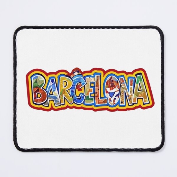 Item preview, Barcelona – Gaudí-Inspired Mosaic Text Premium Cool Trendy Best Gift designed and sold by Imaginarium of Chaos falcon88 .