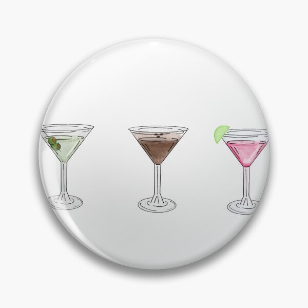 Item preview, Cosmopolitan, coffee martini and olive martini. Cocktail trio designed and sold by sjstickerss.
