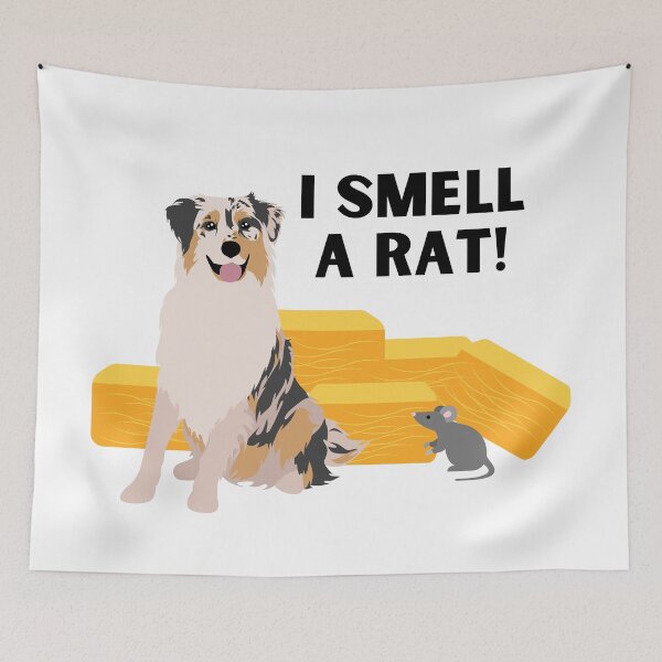 Item preview, Barn Hunt Australian Shepherd I Smell A Rat designed and sold by Mop Dog Designs.