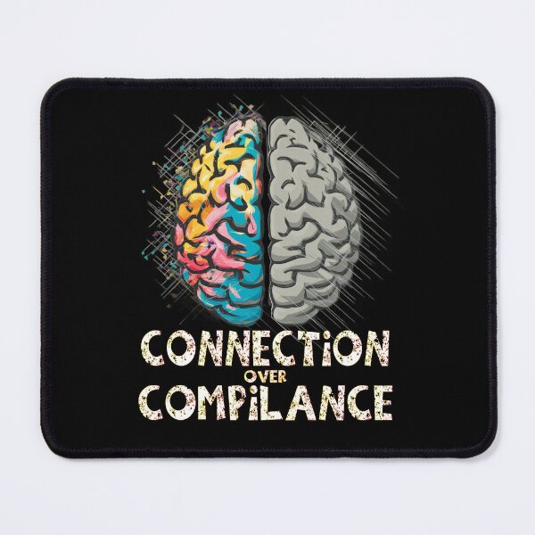 Item preview, Connection Over Compilance - colorful brain - Autistic Gril Boy designed and sold by Smix Pixels.