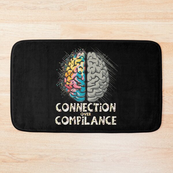 Item preview, Connection Over Compilance - colorful brain  - Autistic Gril Boy  designed and sold by Smix Pixels.