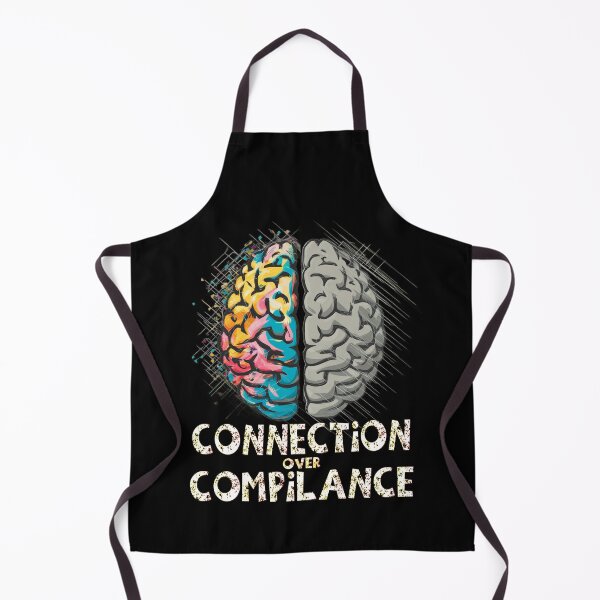 Item preview, Connection Over Compilance - colorful brain - Autistic Gril Boy designed and sold by Smix Pixels.