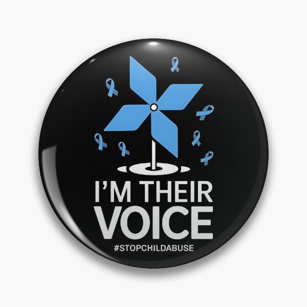 Item preview, Child Abuse Prevention Awareness I'm Their Voice Pinwheel designed and sold by WildPalette-Art.