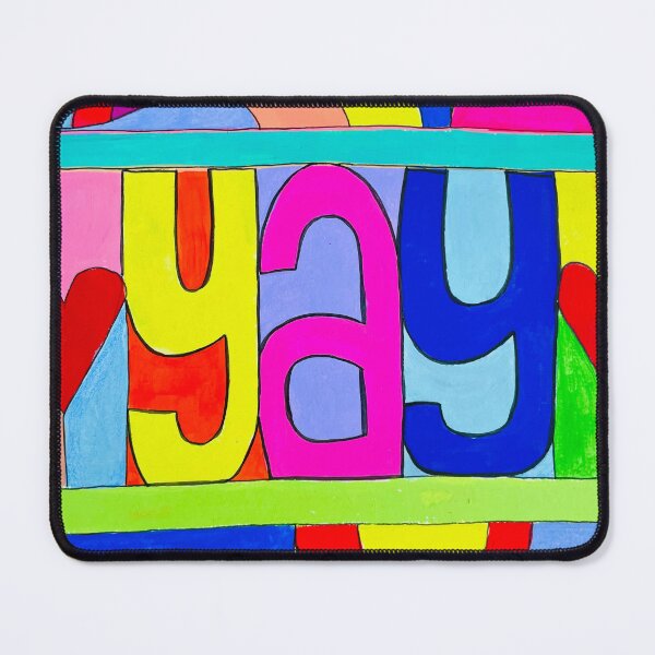 Item preview, Yay Rainbow Block Colourful Lettering designed and sold by MyCraftyNell.