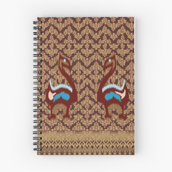 Item preview, Thai Ikat Mythical Swan | Traditional Asian Textile Art designed and sold by Mondee Shop.