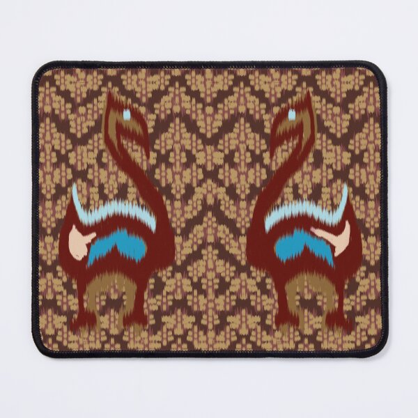 Item preview, Thai Ikat Mythical Swan | Traditional Asian Textile Art designed and sold by Mondee Shop.