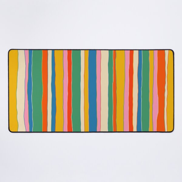 Item preview, Colorful Stripes Vibrant Retro Contemporary Irregular Serrate Vertical Stripe Pattern designed and sold by kierkegaard.