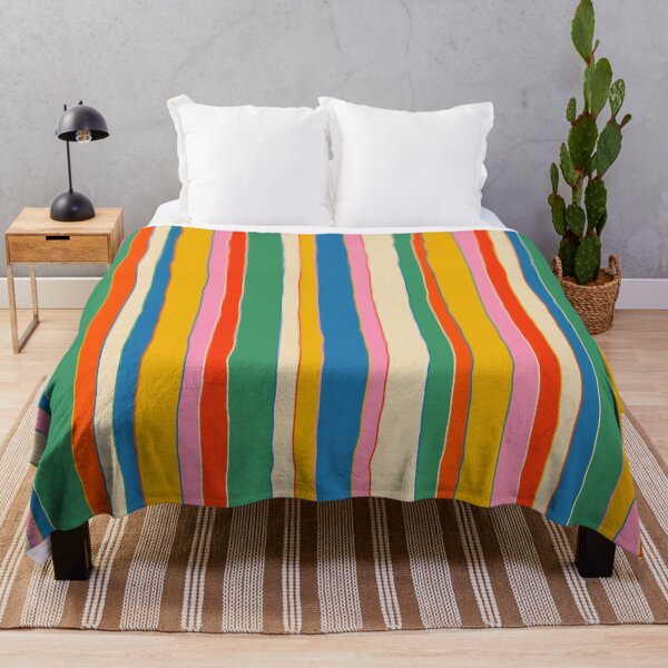 Item preview, Colorful Stripes Vibrant Retro Contemporary Irregular Serrate Vertical Stripe Pattern designed and sold by kierkegaard.