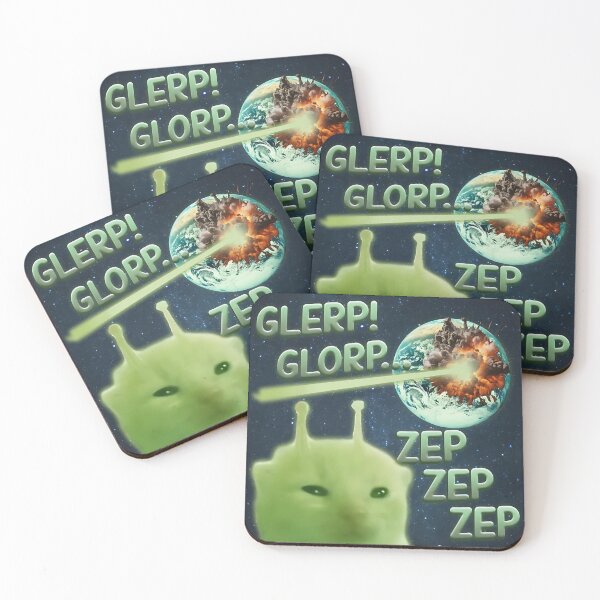 Item preview, Glerp Glorp Funny Alien Cat designed and sold by ShadowSorro.