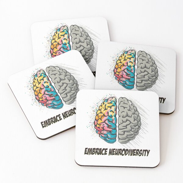 Item preview, Embrace Neurodiversity - colorful brain  - Autistic Gril Boy  designed and sold by Smix Pixels.