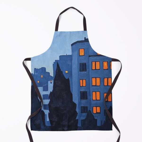 Item preview, Apartment complex | Post-impressionist painting style designed and sold by ComicsFactory.