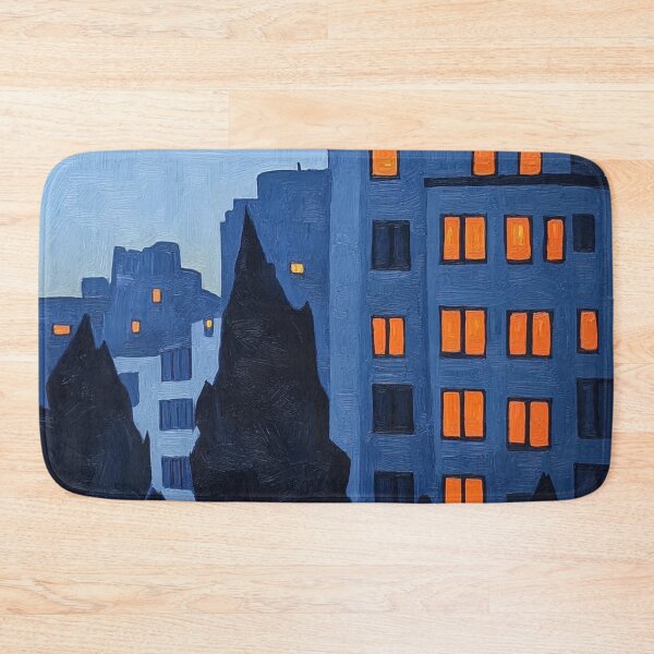 Item preview, Apartment complex | Post-impressionist painting style designed and sold by ComicsFactory.
