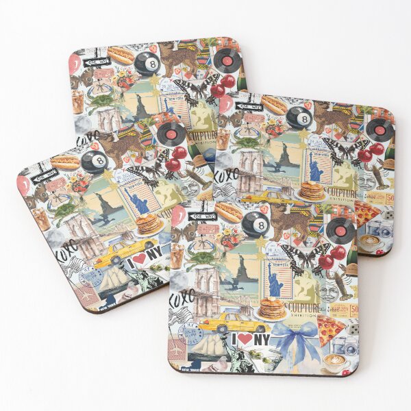 Item preview, New York City Collage NYC Scrapbook Vintage Aesthetic designed and sold by happywkndclub.