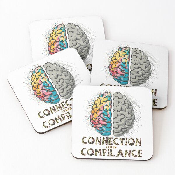 Item preview, Connection Over Compilance - colorful brain  - Autistic Gril Boy  designed and sold by Smix Pixels.