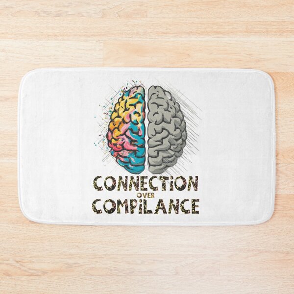 Item preview, Connection Over Compilance - colorful brain  - Autistic Gril Boy  designed and sold by Smix Pixels.