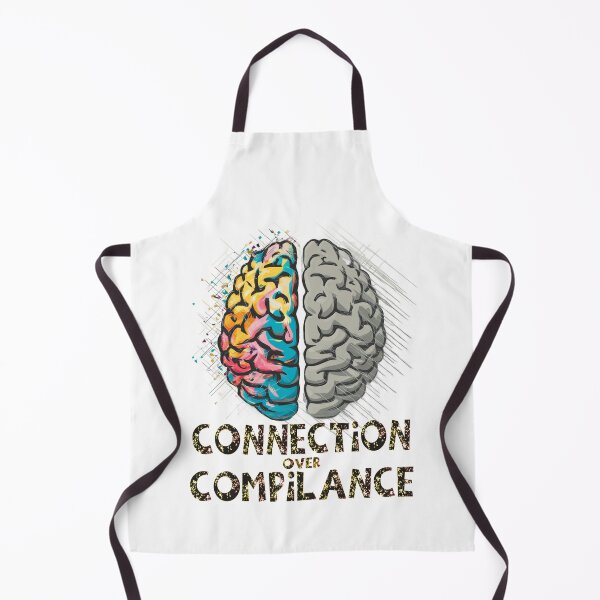 Item preview, Connection Over Compilance - colorful brain - Autistic Gril Boy designed and sold by Smix Pixels.
