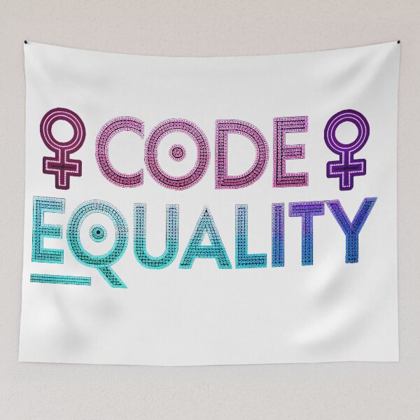 Item preview, Code Equality: Women's History Month 2025 Digital Neon Art designed and sold by AnnDesignStudio.