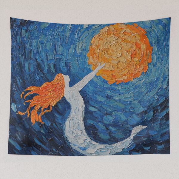 Item preview, Aquarius zodiac symbol | Post-impressionist painting style designed and sold by ComicsFactory.