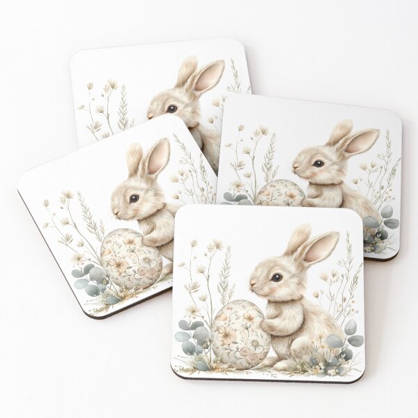 Item preview, Vintage Easter Bunny and Egg designed and sold by CraftsEtc.