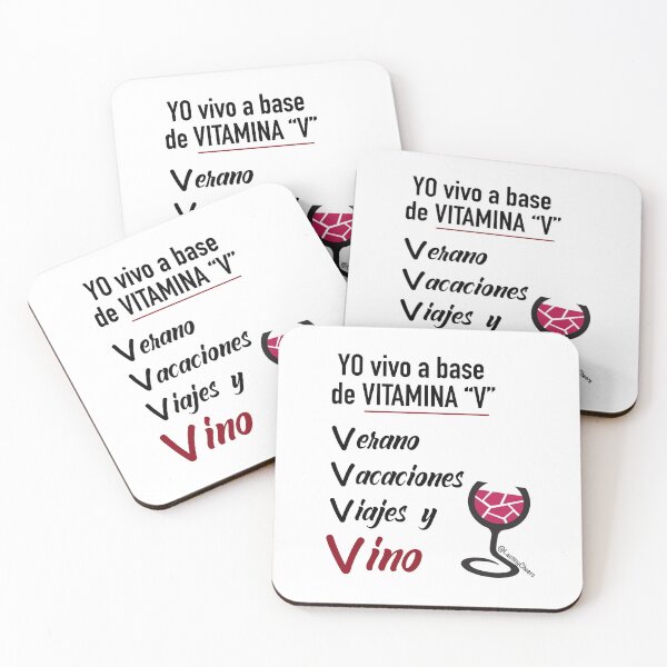 Item preview, Yo vivo a base de vitamina V - Verano,Vacaciones,Viajes y VINO designed and sold by Lasting Cheers .