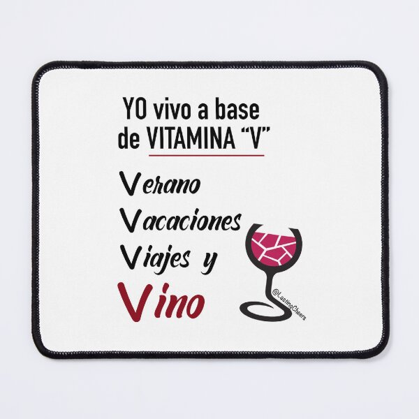 Item preview, Yo vivo a base de vitamina V - Verano,Vacaciones,Viajes y VINO designed and sold by Lasting Cheers .