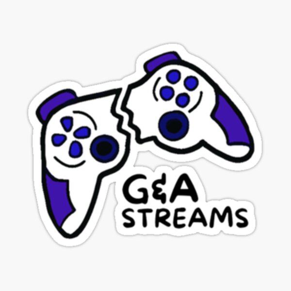 Aperçu de l'œuvre Autocollants et aimants officiels G&A Streams créée et vendue par GandAMerch.