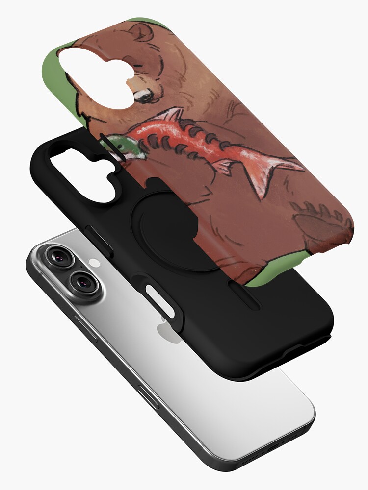 Thumbnail 2 of 4, iPhone Case, Hungry Bear designed and sold by StinaB.