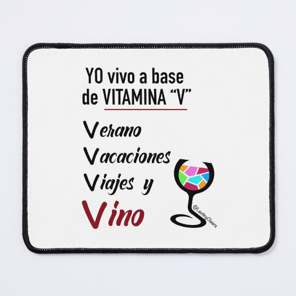 Item preview, Yo vivo a base de vitamina V - Verano,Vacaciones,Viajes y VINO (Color) designed and sold by Lasting Cheers .