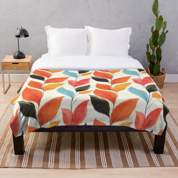 Item preview, Autumn Leaves Watercolor Pattern – Warm Fall Foliage designed and sold by InkInduldge.