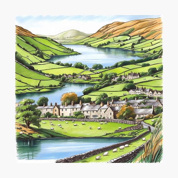 Item preview, Lake District Sketch designed and sold by WildlifeInc.