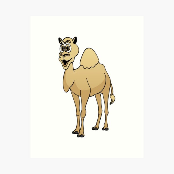 Camel Cartoon Art Print