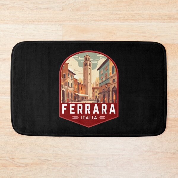 Item preview, Ferrara in Emilia-Romagna Italy Vintage Travel Art Badge designed and sold by MaateoDesign.
