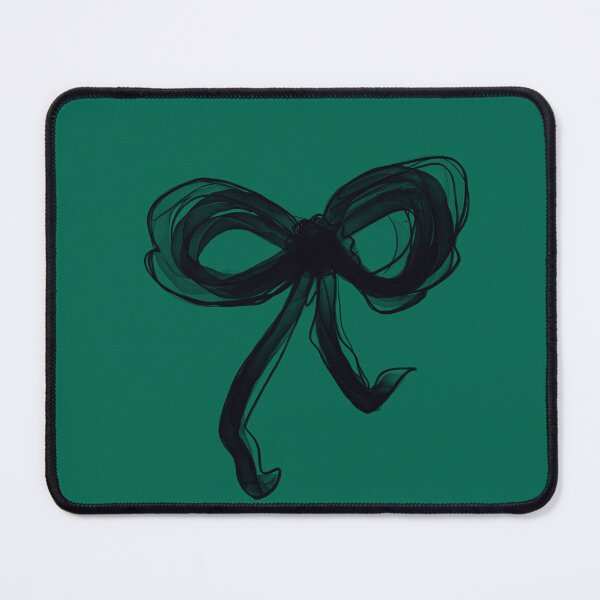 Item preview, Black bow on green background designed and sold by MKTplaceDesign.