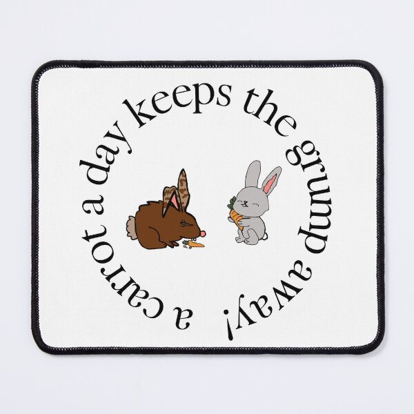 Item preview, A Carrot a Day Keeps the Grump Away designed and sold by sunmoonsisters.