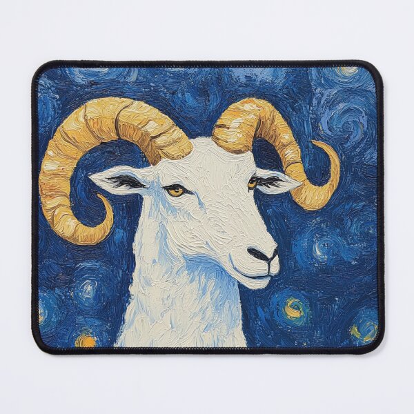 Item preview, Aries zodiac symbol | Post-impressionist painting style designed and sold by ComicsFactory.