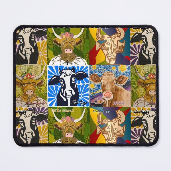 Item preview, Master Artist Cow Prints- Mootisse, CowVinci, Freida Cowlo, PiCowSo designed and sold by Heather Wheeler.