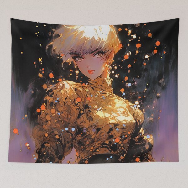 Item preview, Elegant Regal Gold Anime Girl designed and sold by bubblegoth.