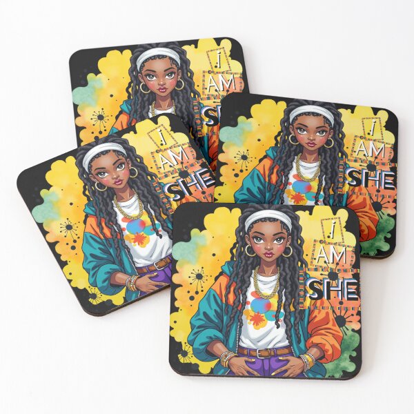 Item preview, I Am She – Bold Afrocentric Fashion Illustration designed and sold by QPTheeArtist.