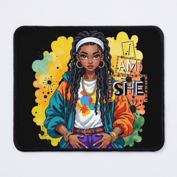 Item preview, I Am She – Bold Afrocentric Fashion Illustration designed and sold by QPTheeArtist.