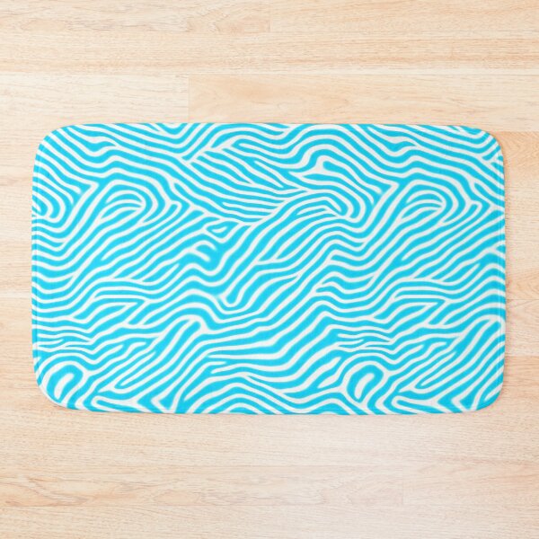 Item preview, Blue Abstract Wavy Zebra Pattern – Modern Fluid Line Art designed and sold by InkInduldge.