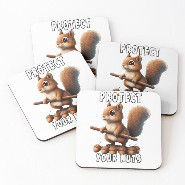 Item preview, Nut Guard – Hilarious Squirrel Slogan Design for Men designed and sold by iamhewho.