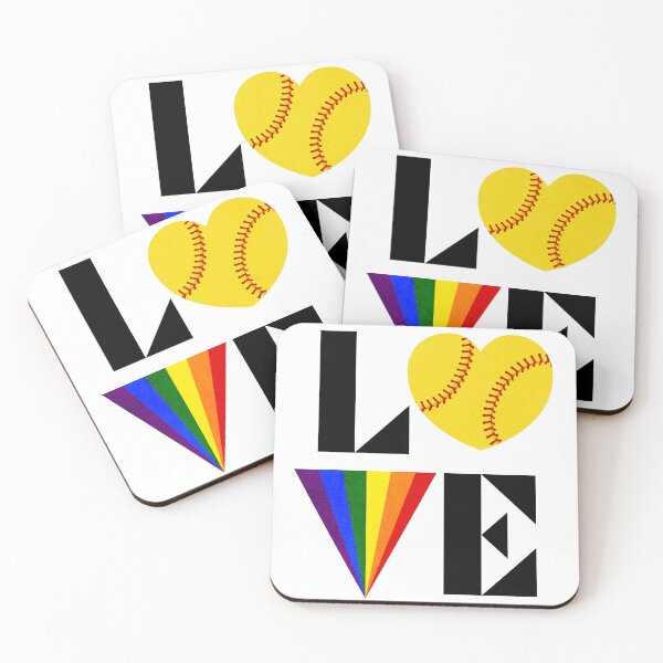 Item preview, Distressed Love and Softball  designed and sold by Double7Designs.