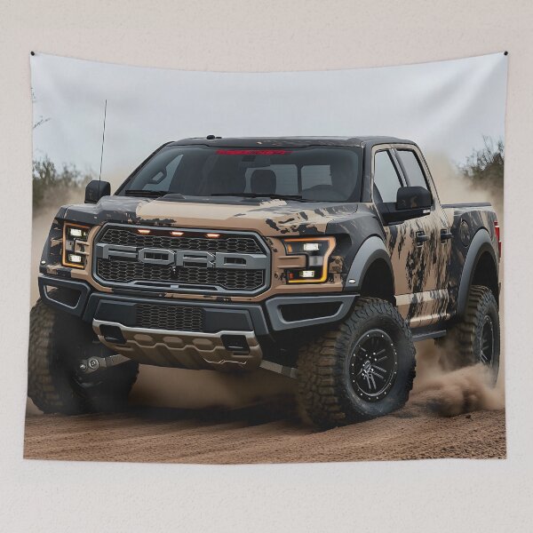 Item preview, Camo Ford Raptor F-150 – Built for Adventure, Designed to Stand Out designed and sold by AutoPopStudio.